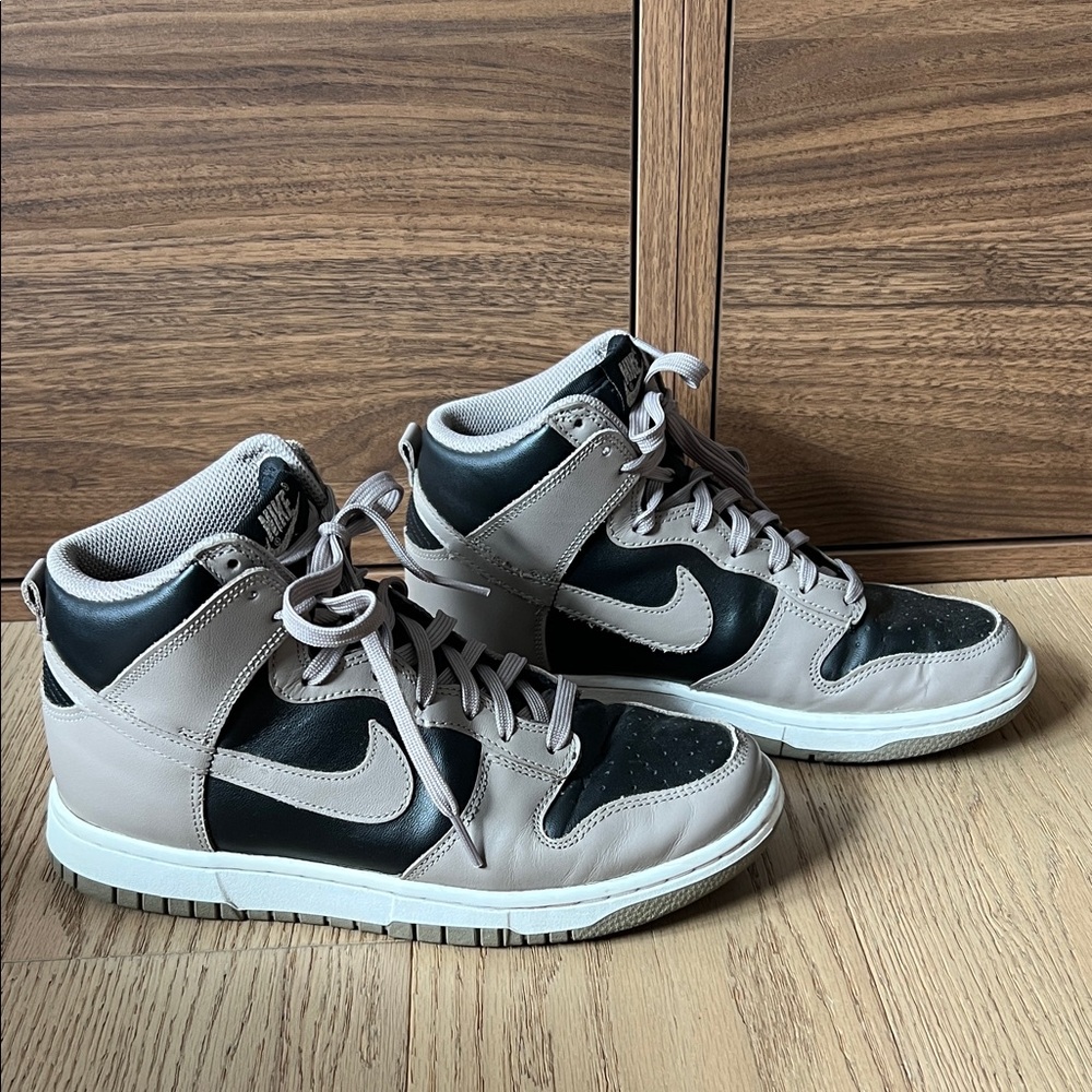 Nike Black and Gray Mid-Top Sneakers